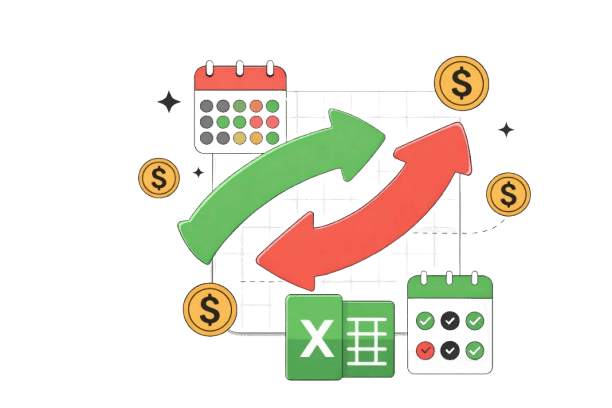 Cashflow and Profit Analysis Illustration